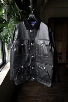 コムデギャルソンオム24AW フェイクレザーボンディングジャケット(HN-J019-051)BLACK☆10月4日(金)発売！