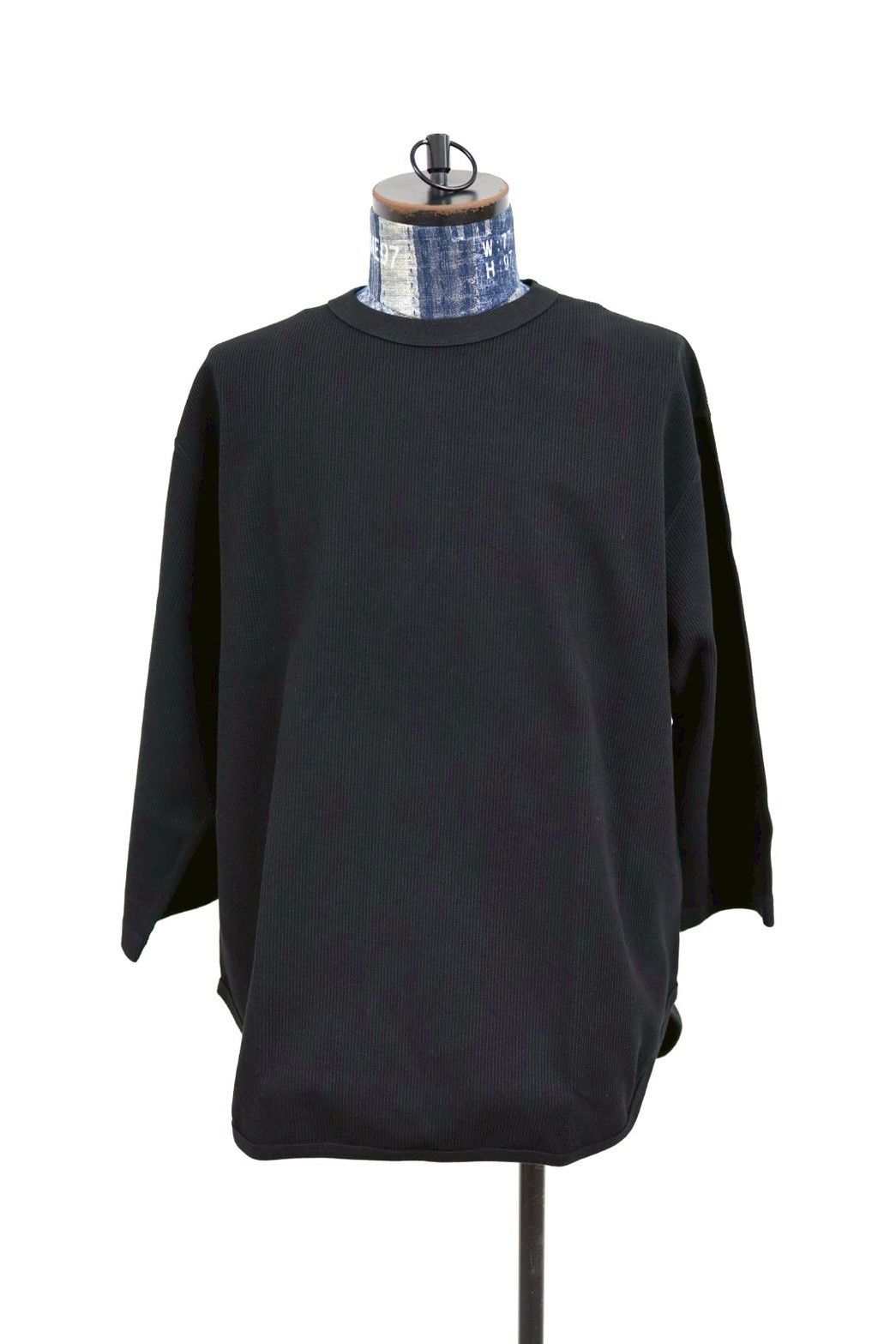 ブラームス 26SS Rough&Smooth Thermal Baseball Tee(bROOTS24F31S26)Black☆1月23日(金)新作発売！