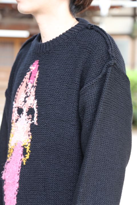 doublet 2020FW 本日発売 doublet HAND-KNITTING JACQUARD PULLOVER "BLACK"Style.2020.10.17.