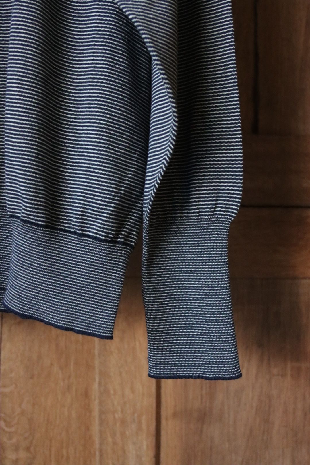 アプレッセ24SS ポロシャツ High Gauge L/S Striped Polo Shirts(24SAP-03-05K)NAVY×ECRU☆2月10日(土)発売！