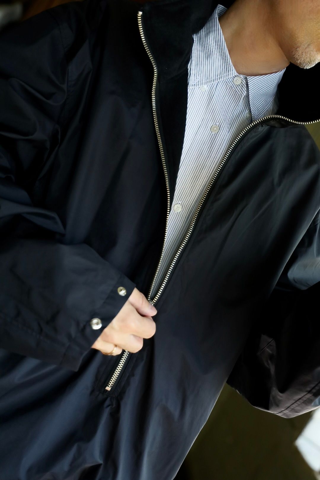 CHASSE チェイスQUARTER ZIP-3LW(CH-25FW-BL1)Black