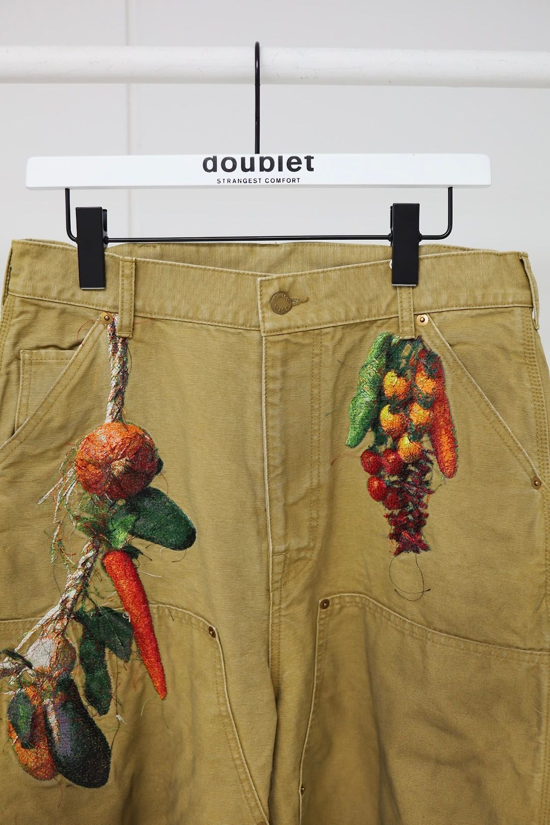 doublet ダブレット26SS VEGETABLE EMBROIDERY CUT-OFF PANTS (26SS19PT350) BEIGE ★1月17日(土)11:00発売！