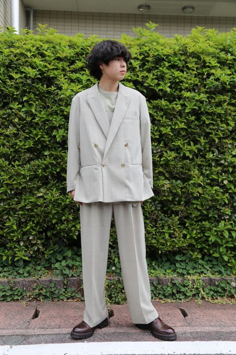 YOKE SIDE OPEN COUBLE-BREASTED JACKET(YK21SS0193J) style. 2021.04.23.