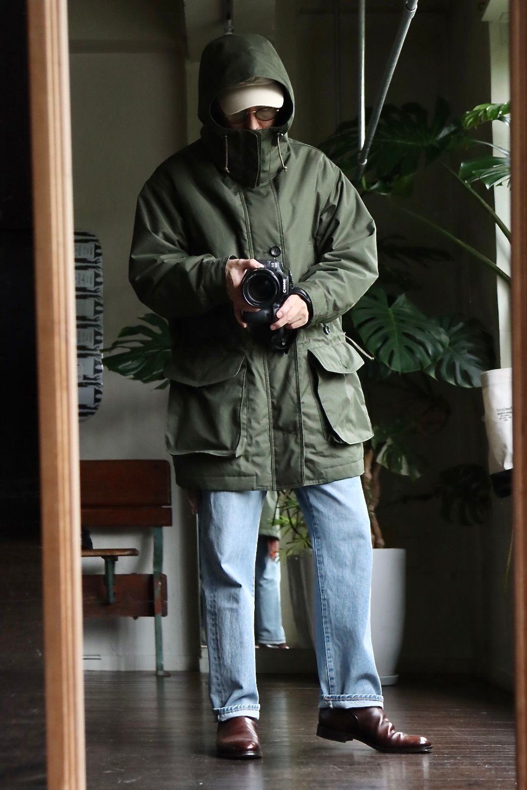 アプレッセ22FW Ventile Hunting Half Coatスタイル.2022.10.1