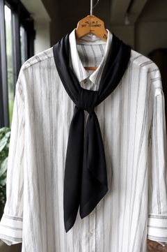 Yohji Yamamoto シルクロングスカーフ (HW-L12-403-1A26)BLACK☆7月8日(水)発売！