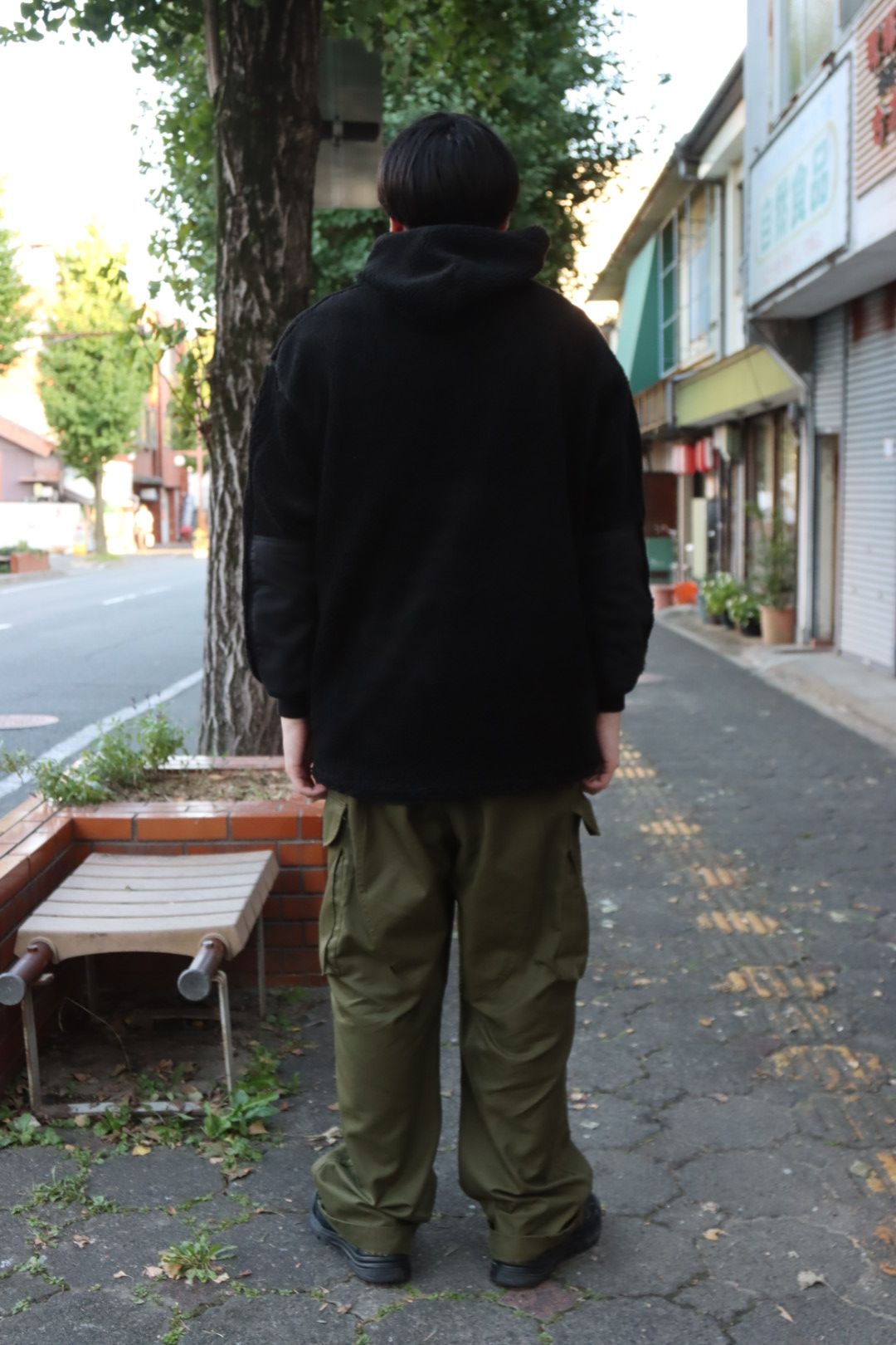 COMME des GARCONS HOMME ボアフリースハーフジップパーカー style