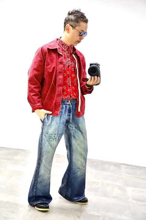 TALKING ABOUT THE ABSTRACTION PRINT FLARE PT"DENIM"スタイル20260118