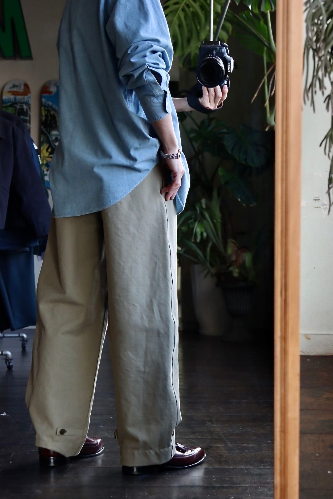 A.PRESSE 23SS Washed Chambray Shirtスタイル | 3175 | mark A.PRESSE 23SS Washed Chambray Shirtスタイル | 3175 | mark