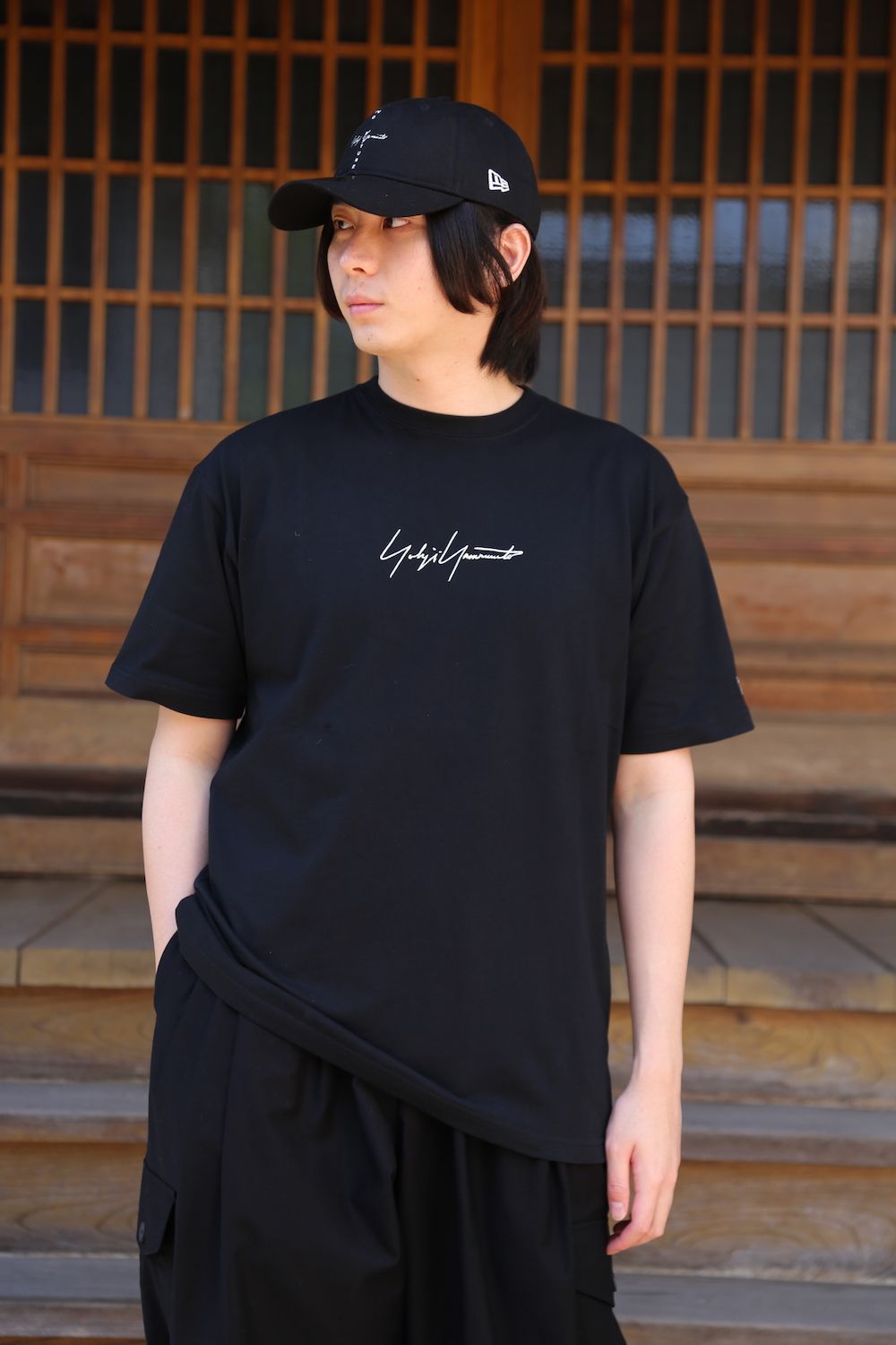 Yohji Yamamoto 半袖コットンTシャツ SS21 シグネチャーロゴ(HD-T95