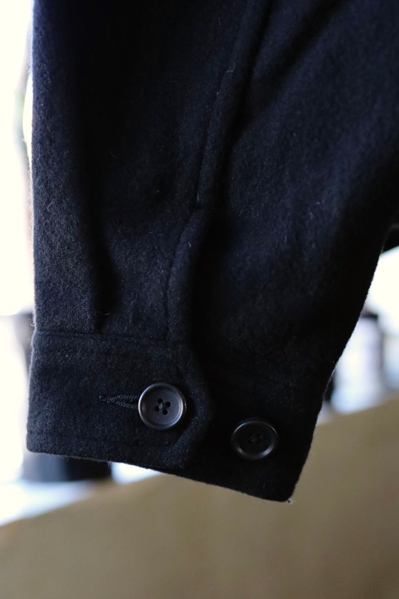イズネス 25AW WOOL ZIP BLOUSON (25AW_26_1006AWJKWOOL01)BLACK☆新作発売！