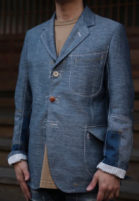 JUNYA WATANABE MAN 綿リネンデニムジャケットstyle.2021.2.7.