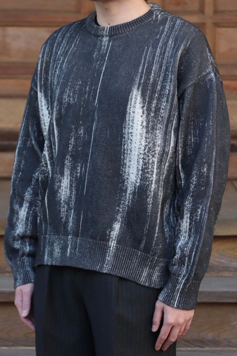 YOKE PRINTED COTTON CREWNECK SWEATER(YK22SS0347S) style.2022.2.12.