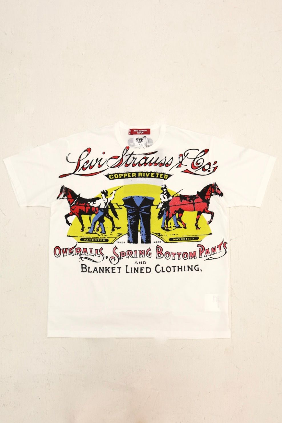 アイジュンヤワタナベマン 26SS Levi'sWネーム プリントTシャツ(WQ-T911-100)WHITE☆5月15日(金)発売！
