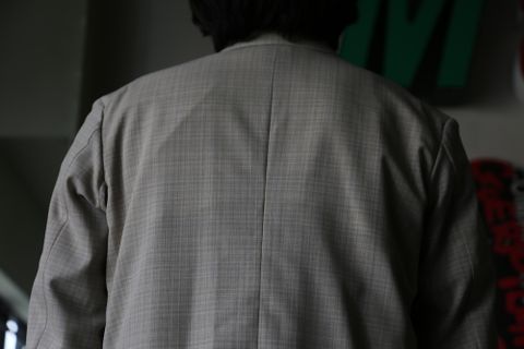 YOKE SIDE OPEN COUBLE-BREASTED JACKET(YK21SS0193J) style.2021.3.7.