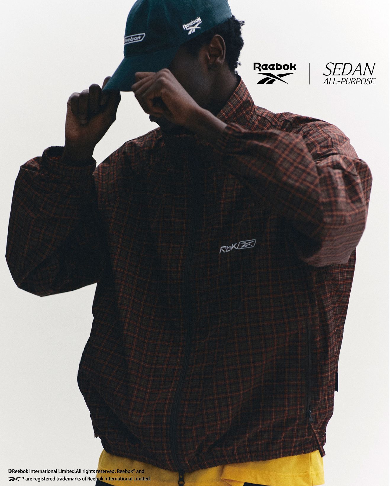 セダンオールパーパス SS26  Reebok / Track Jacket(SD26S-JK01)Brown Plaid☆2月7日(土)12:00発売！