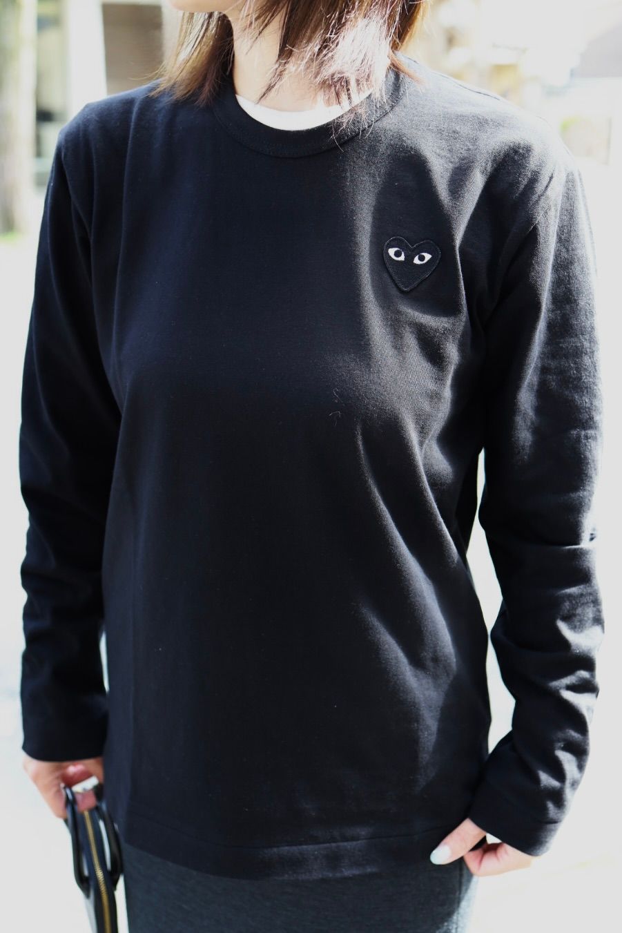 PLAY COMME des GARCONS ワンポイントロングスリーブTシャツstyle.2025.11.3