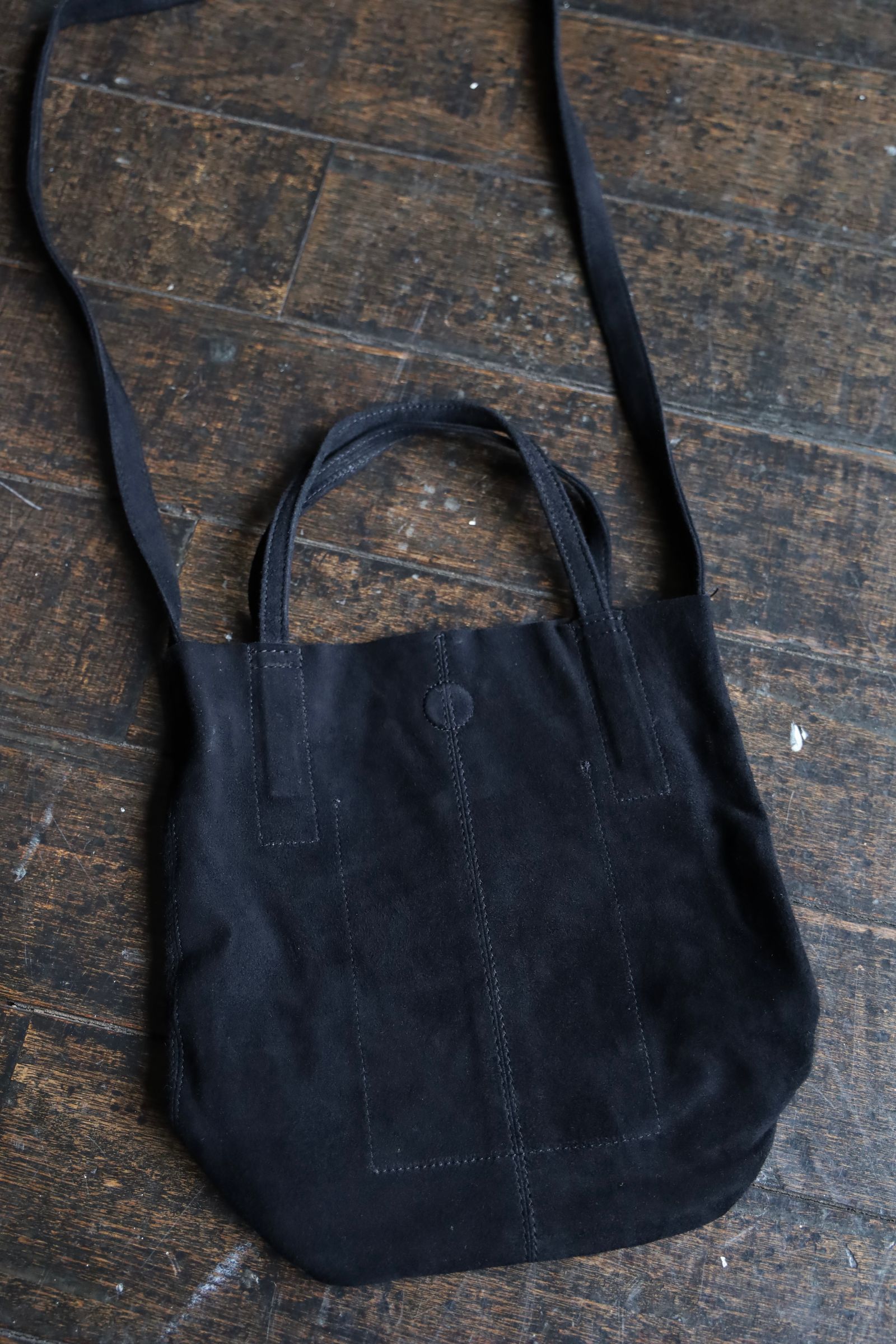Morphee / モルフェトートバッグ 2WAY SMALL TOTE（LONG)OIL SUEDE BLACK