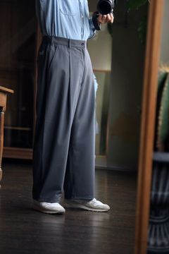 フレッシュサービス WOOLY CLOTH WIDE TROUSERS(FSC251-40109)GRAY