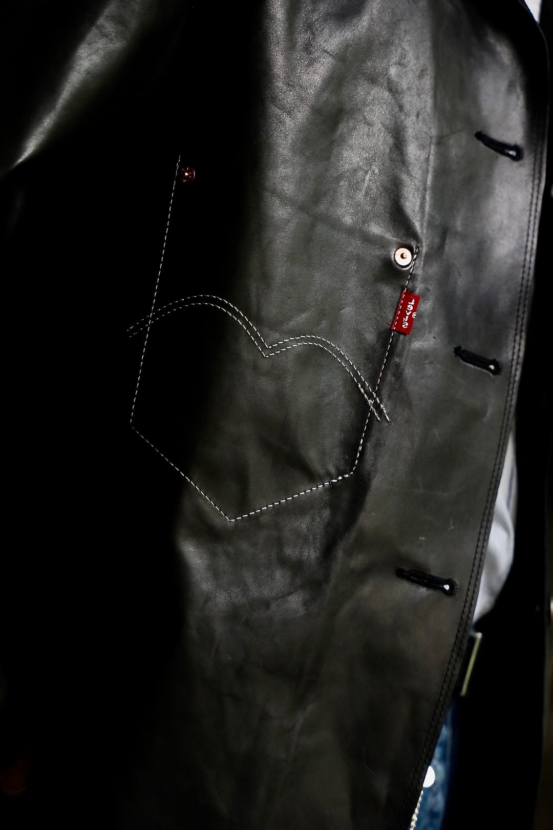 eYe JUNYA WATANABE MAN Levi’s Wネームレザージャケットスタイル2024.9.20.