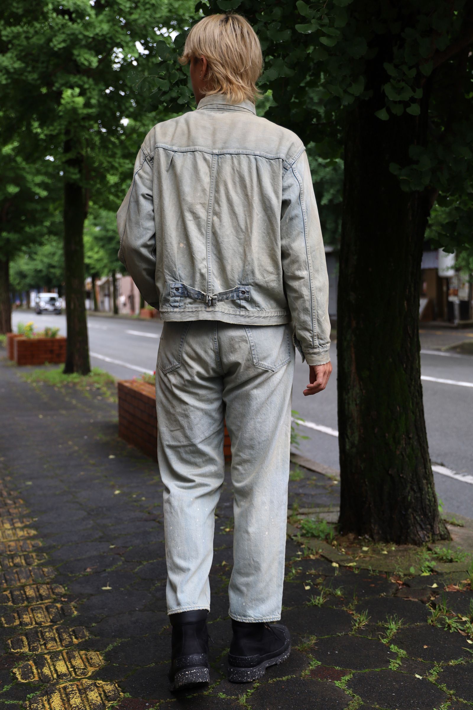A.PRESSE STYLE2 1st delivery 1st Type Denim Jacket&Washed Denim Wide Pants style 2024.6.21
