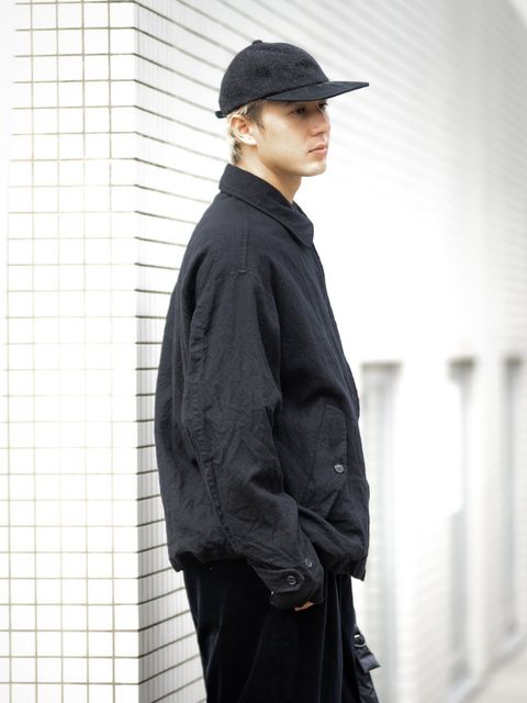 COMME des GARCONS HOMME ウールサージ縮絨ジップアップブルゾン