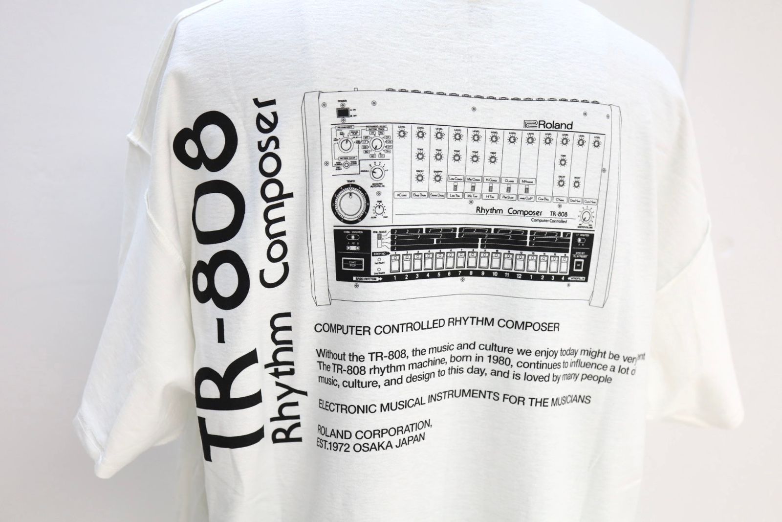 イズネスミュージック 26SS TR-808 T-SHIRTS(ISNESS MUSIC×ROLAND)(IIMP7_06_TR-808T01)WHITE☆新作発売！