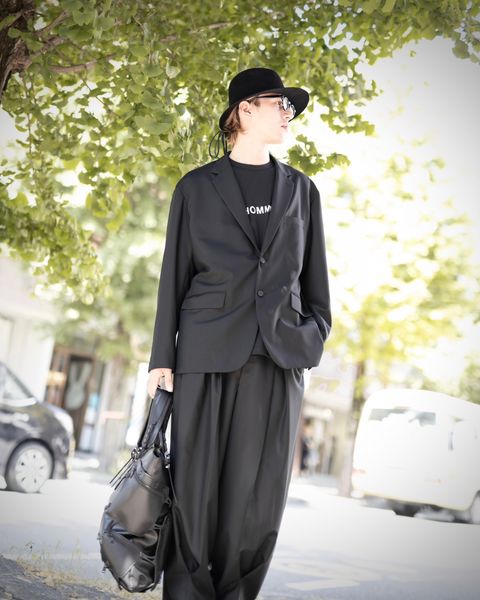 COMME des GARCONS HOMME ウールサージ2Bボタンジャケット スタイル