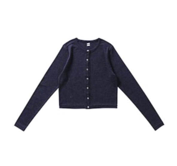 blurhms Womens 25FW Wool Rib Cardigan(BHSW24F13F25)HeatherCharcoal☆7月25日(金)新作発売！