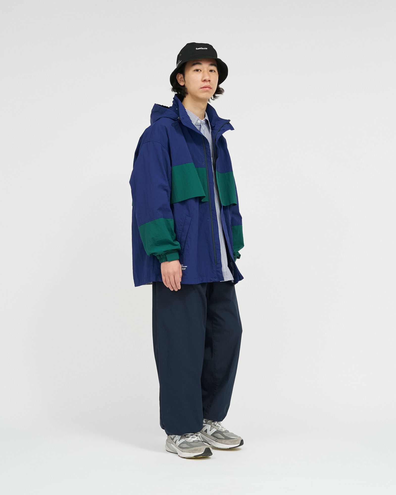 フレッシュサービス NYLON CANVAS SAILING JACKET (FSC261-30254)BLUE x GREEN★2月14日(土)発売