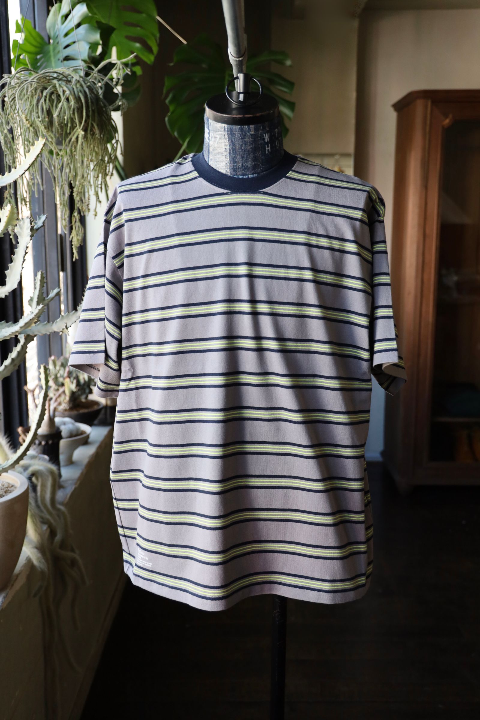 フレッシュサービス MULTI BORDER S/S TEE(FSC251-70121)GRAY
