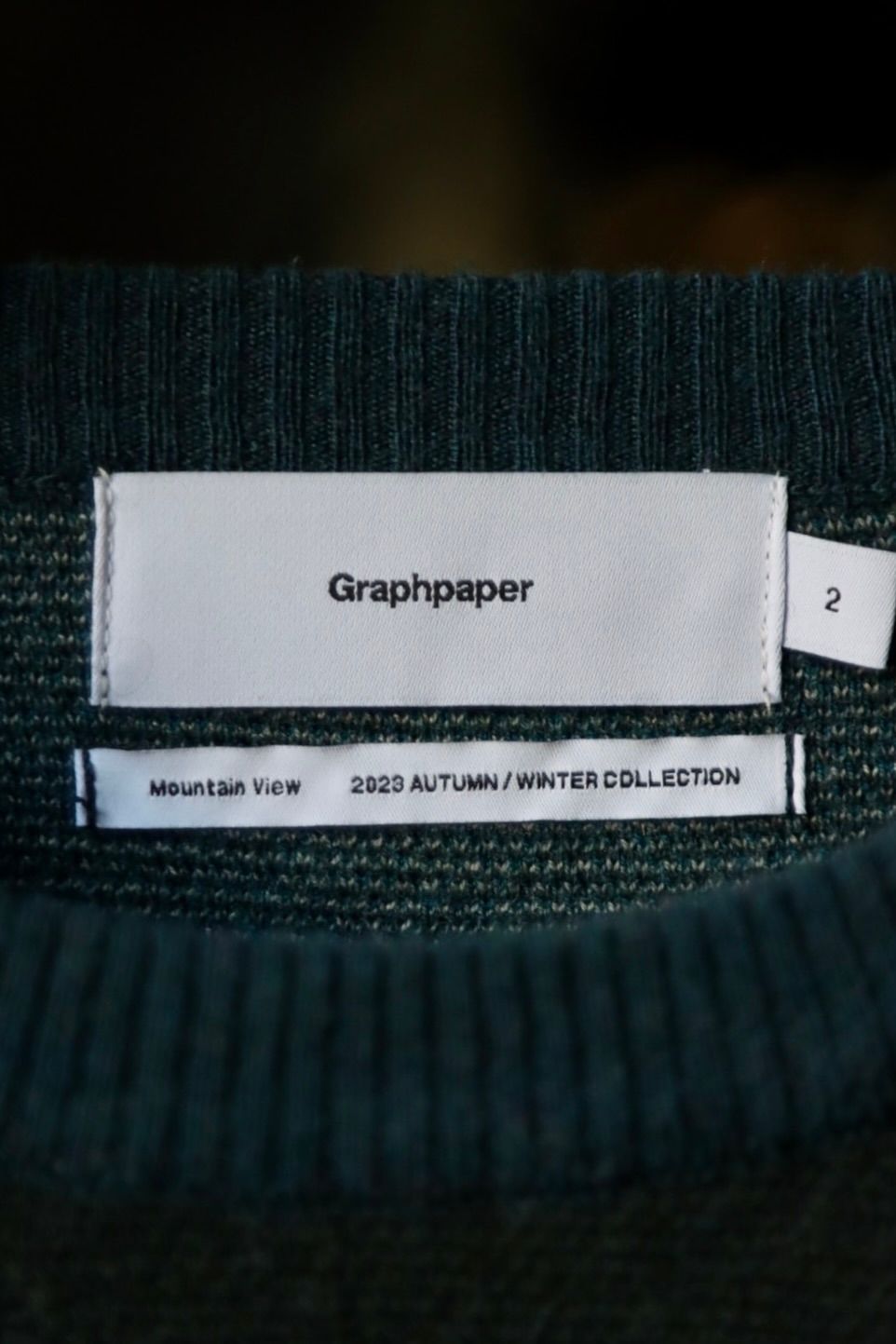 Graphpaper - グラフペーパー23AW Jacquard Crew Neck Knit(GU233