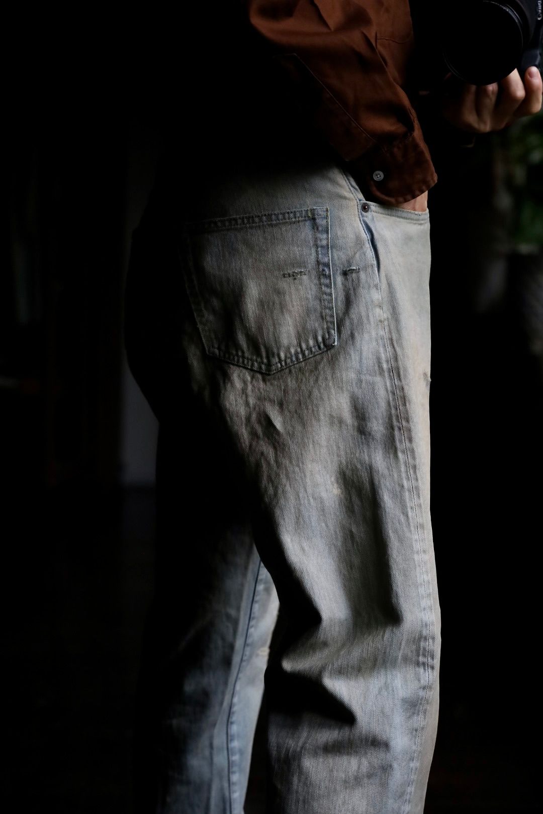 Washed Denim Wide Pants(24AAP-04-18H) BLEACH