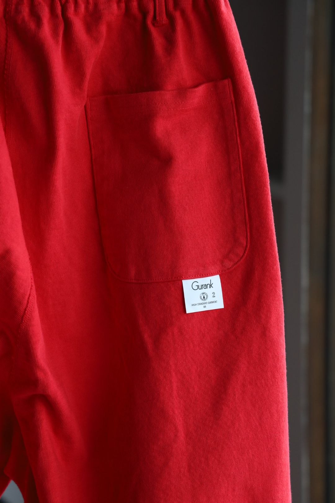 Gurank 25FW Loop wheel HT pants (2560S)RED☆新作発売！