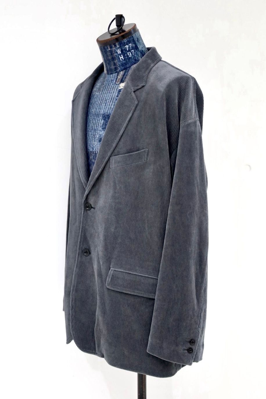 グラフペーパー Soft Knit Corduroy Jacket(GM263-20110B)GRAY☆9月5日(土)発売！