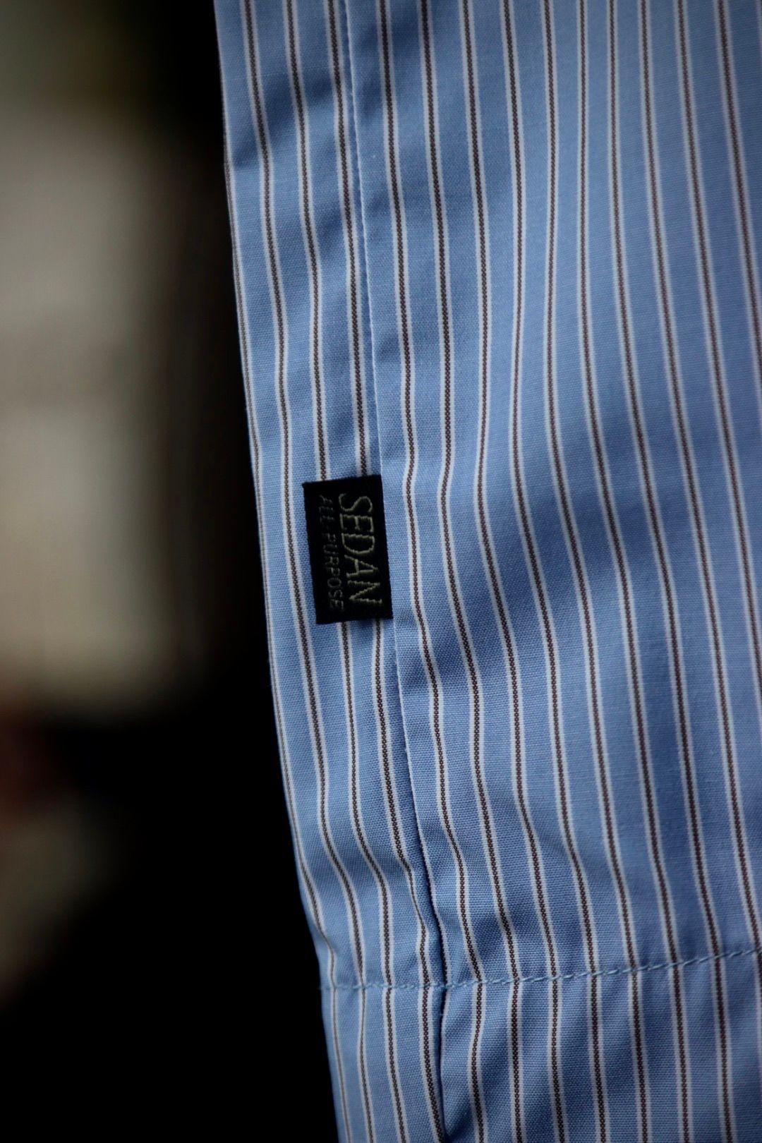 セダンオールパーパス23FW OVAL LOGO WORK SHIRT(SD23F-SH01)BLUE STRIPE