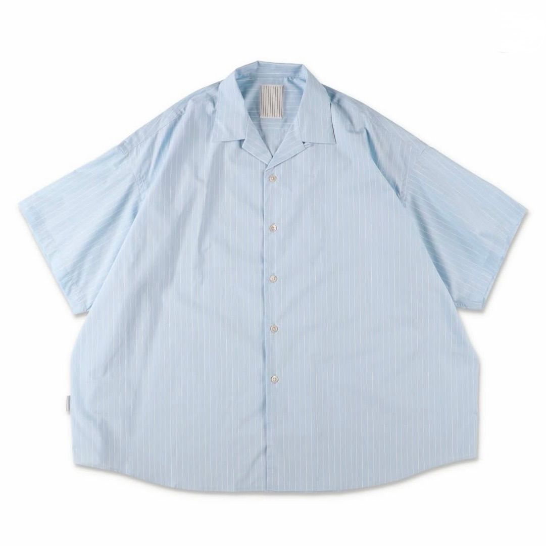 S.F.C 26SS エスエフシー COTTON STRIPE OPEN COLLAR SS SHIRT(SFCSS26S07)Sax☆5月9日(土)発売！