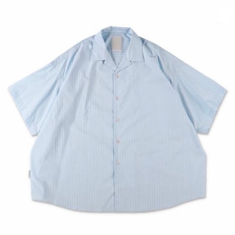 S.F.C 26SS エスエフシー COTTON STRIPE OPEN COLLAR SS SHIRT(SFCSS26S07)Sax☆5月9日(土)発売！
