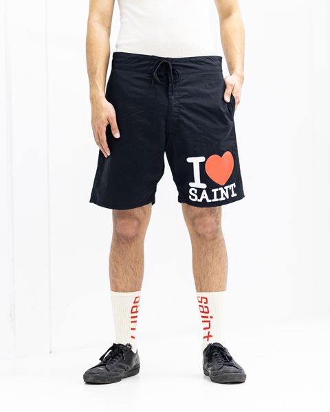セントマイケル 26SS I LOVE SAINT_NYLON SHORTS(SM-MK8-0000-071)BLACK☆4月29日(水)新作発売！
