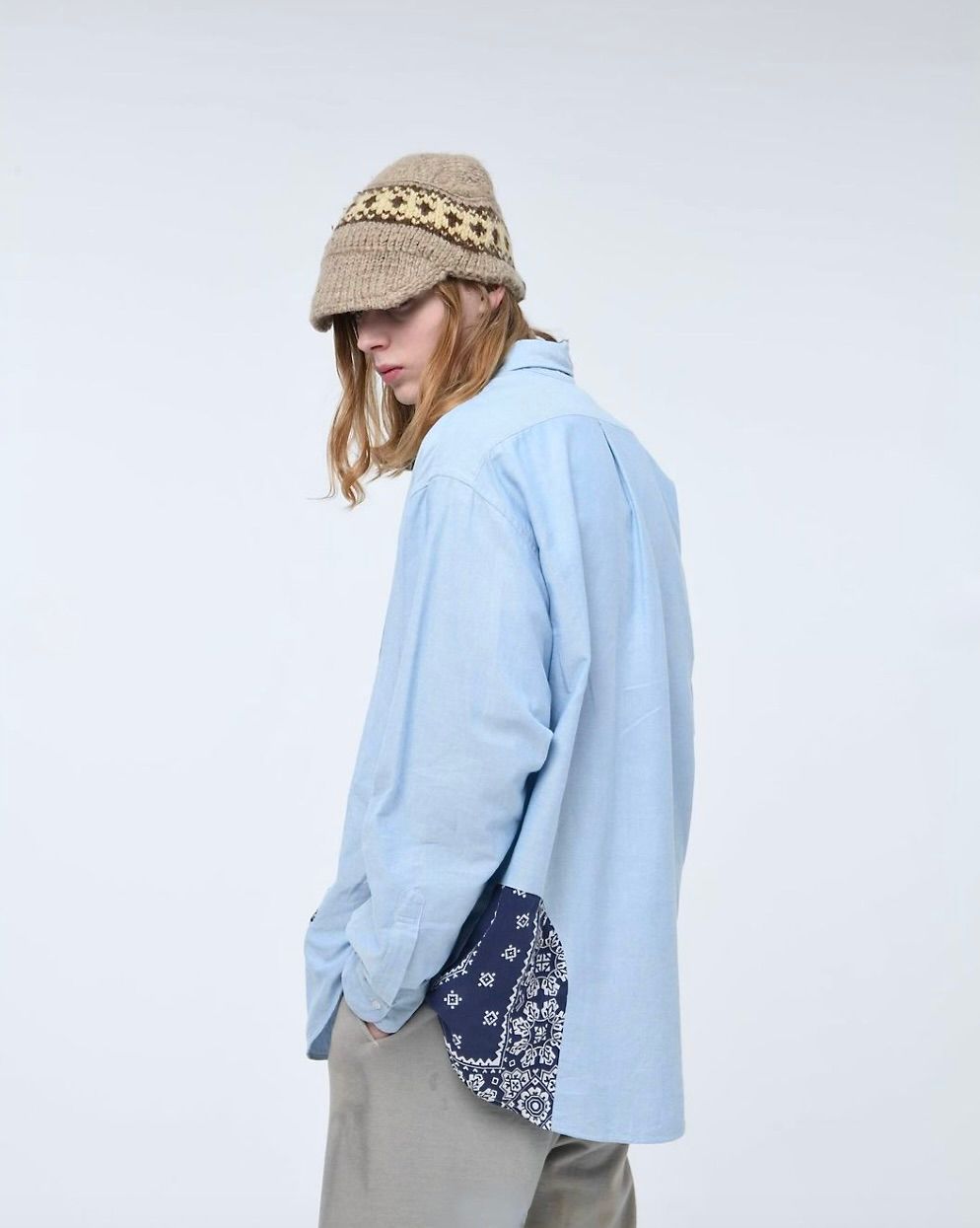 BOWWOW - BOW WOW バウワウ OXFORD BD SHIRTS BANDANNA REPAIRED