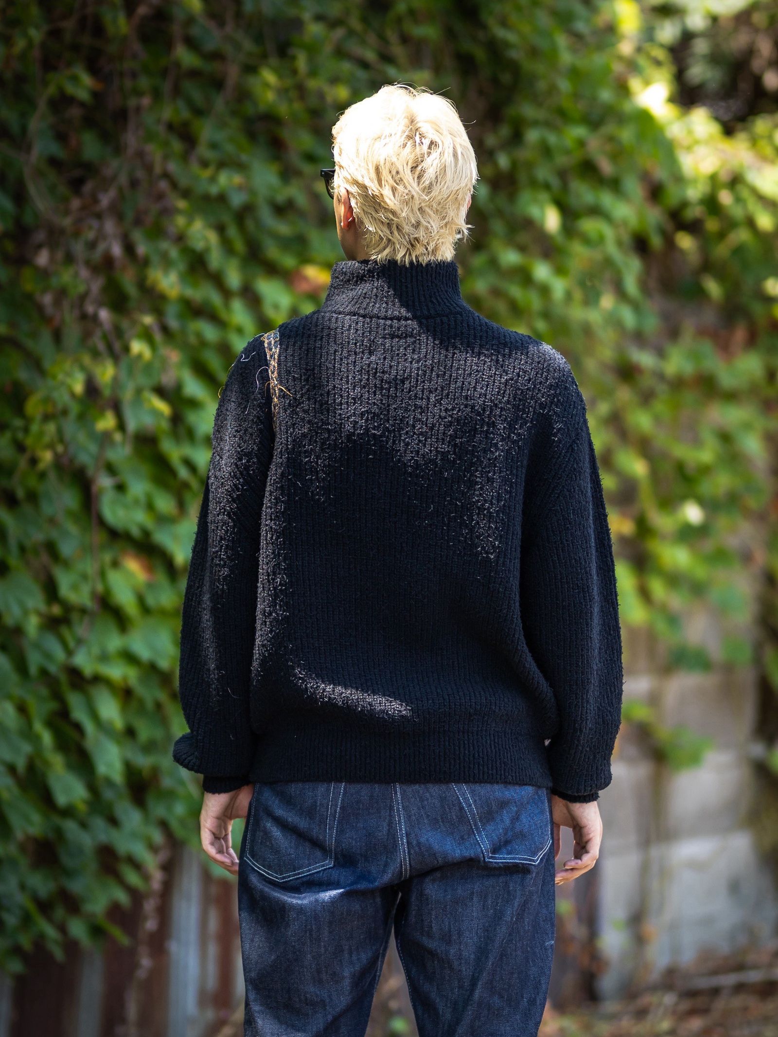 doublet TROMPE L’OEIL EMBROIDERY HALF ZIP KNIT  MARKスタイル