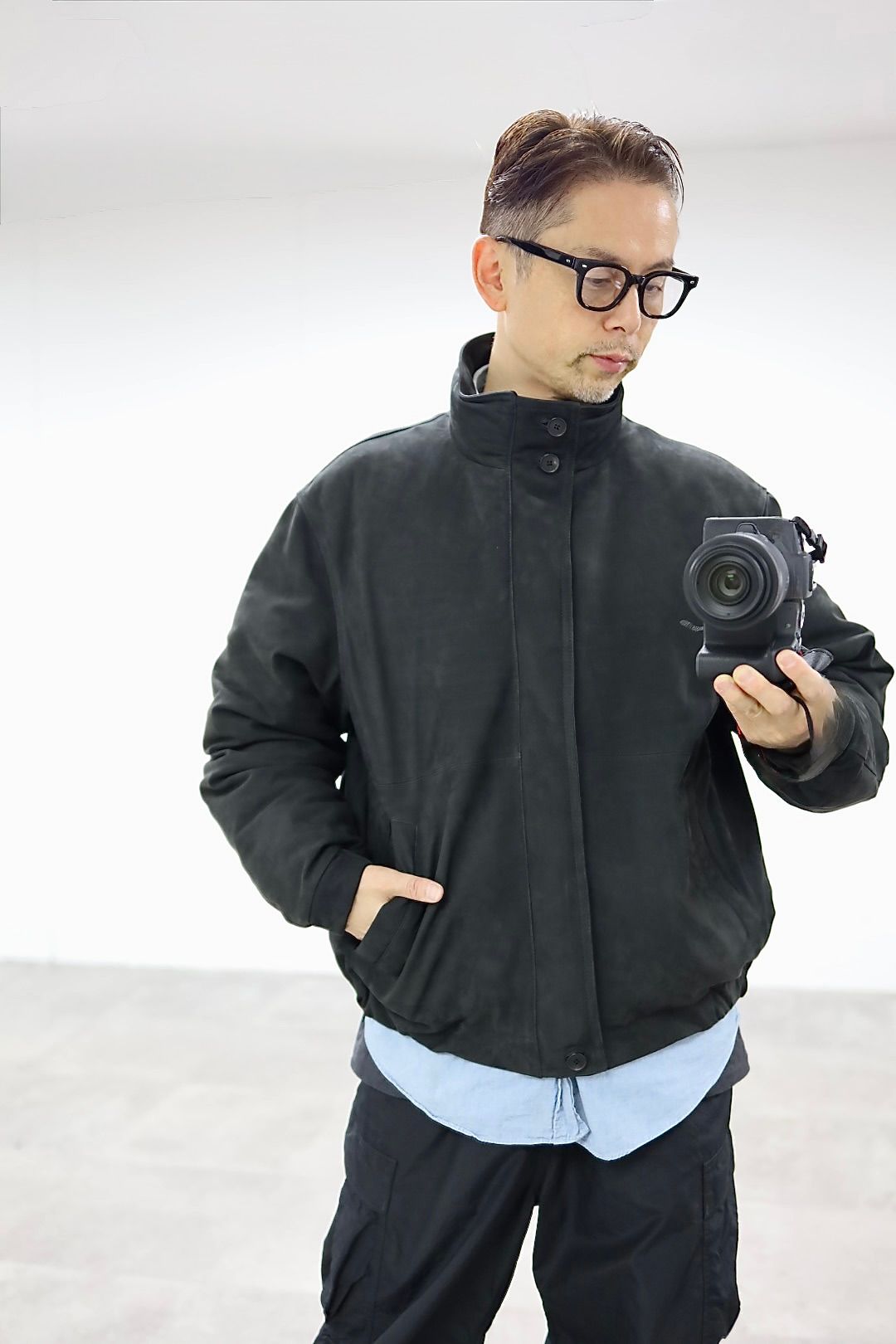 アプレッセ 2025 STYLE2 Nubuck Leather Down Jacket(25AAP-01-01)BLACK☆11月8日(土)発売！