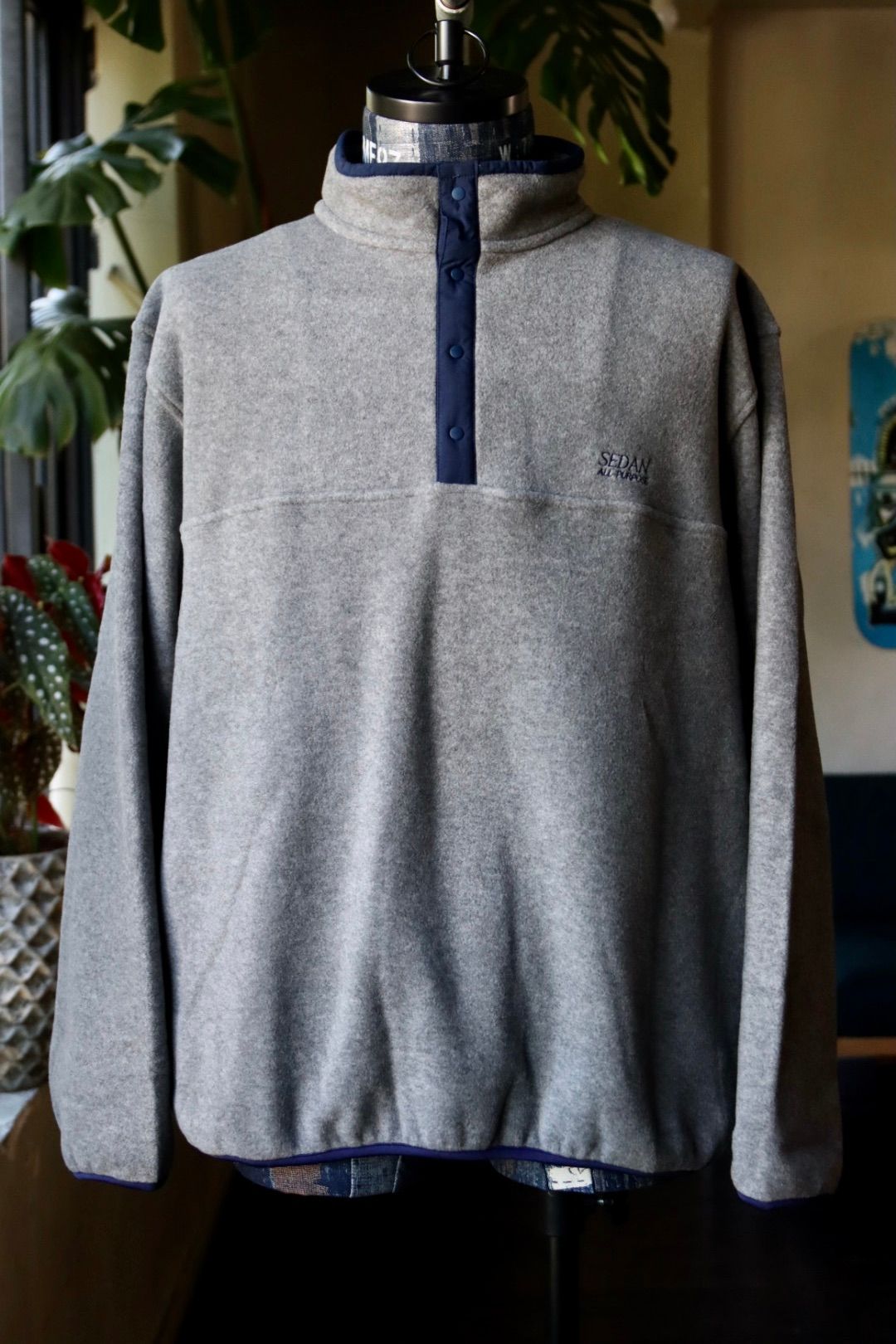 セダンオールパーパスFW23 Fleece Snap Pullover (SD23F-CT07)Grey