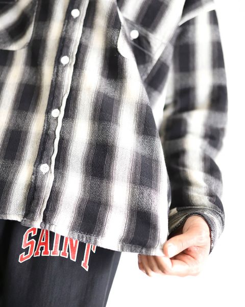 ©SAINT M×××××× セントマイケル 23AW CHECK SHIRT PARKAスタイル
