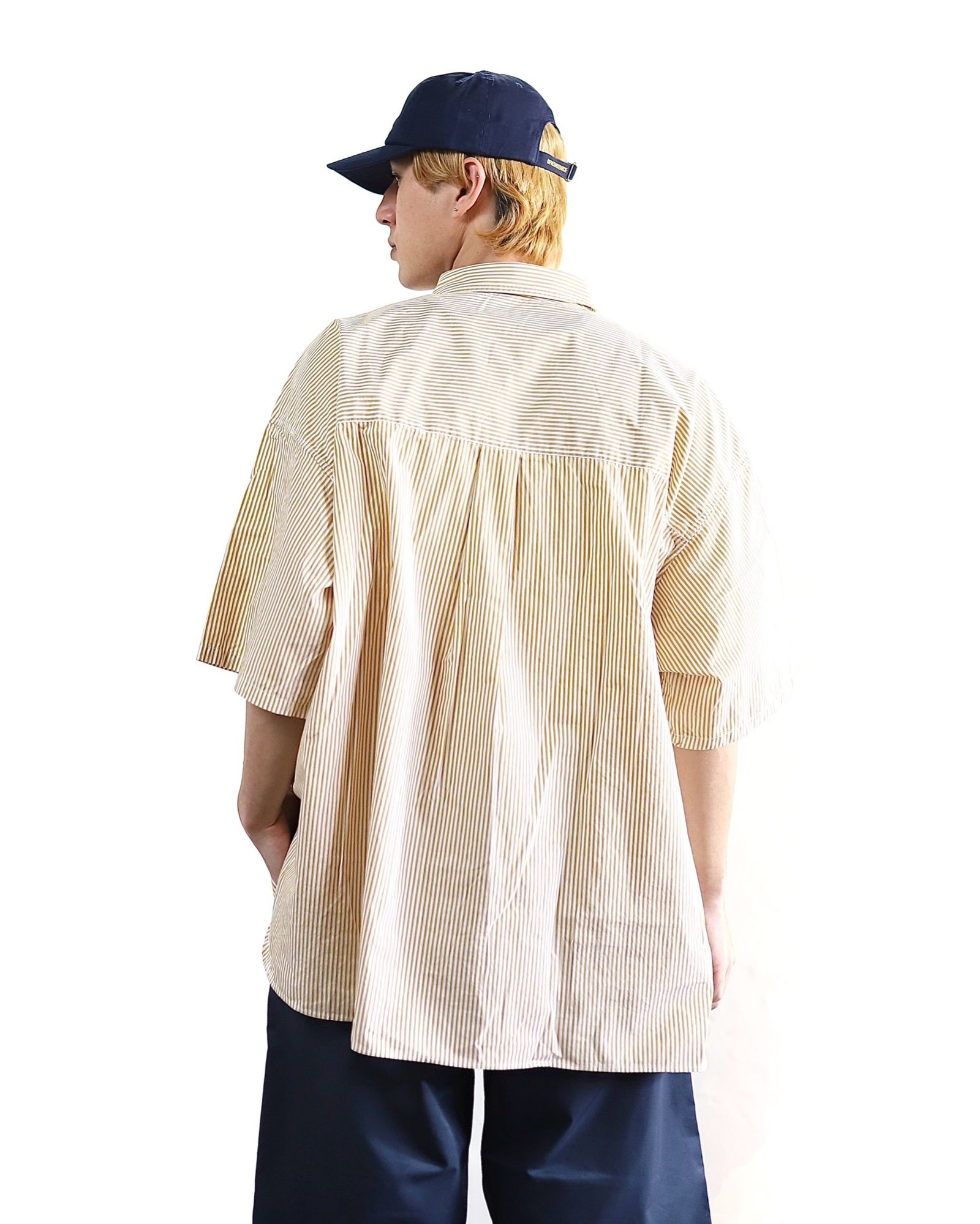 FreshService 24SS CORPORATE UNIFORM S/S SHIRT(STRIPE YELLOW) style 2024.3.8