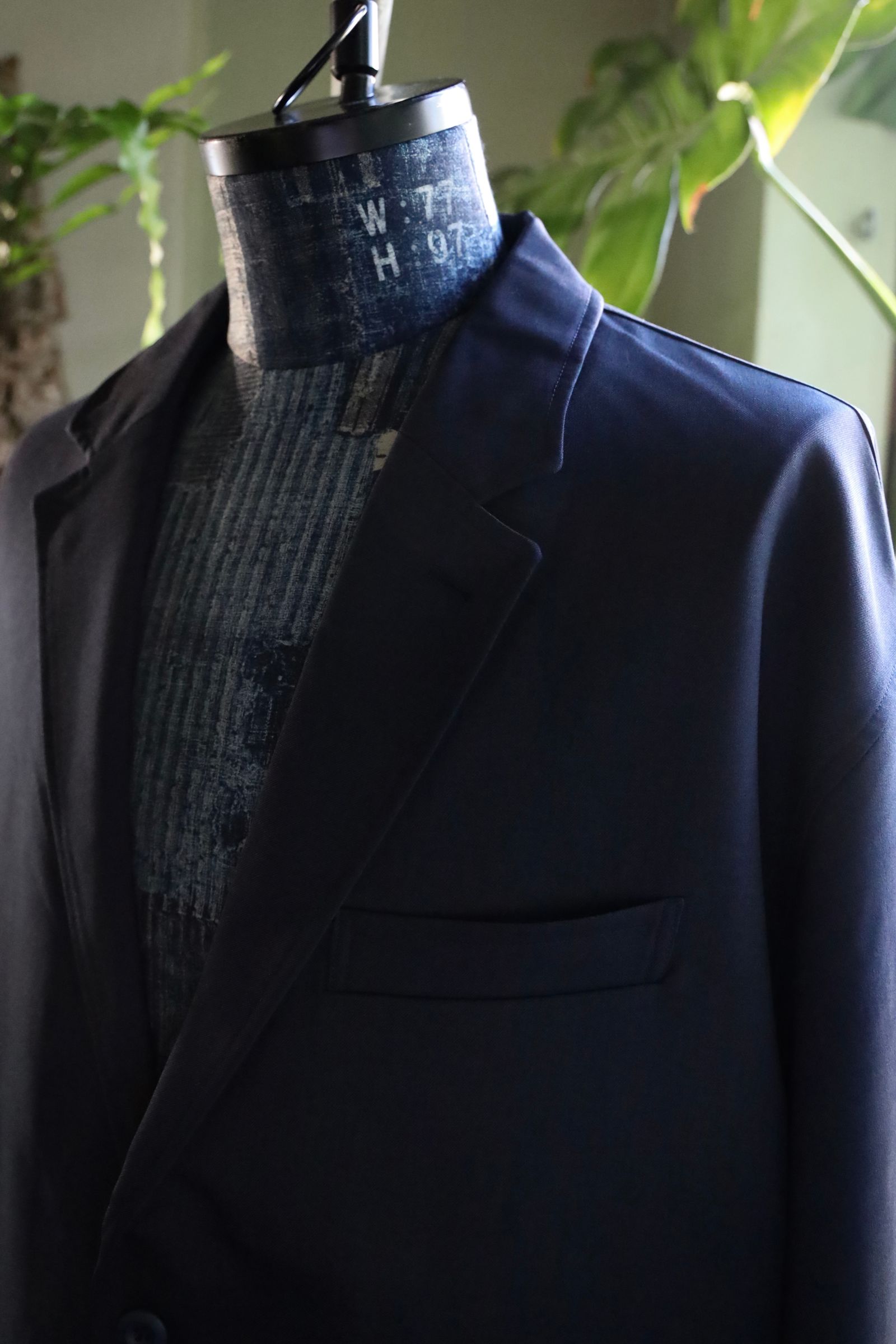 フレッシュサービス WOOLY TWILL JACKET (FSC243-20177)NAVY
