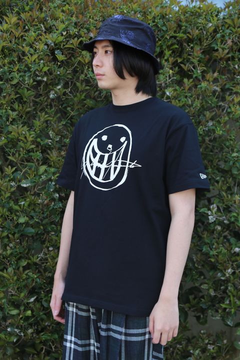 Yohji Yamamoto 半袖 コットン Tシャツ SS21 スマイル シグネチャーロゴ(HD-T98-083) style.2021.4.13