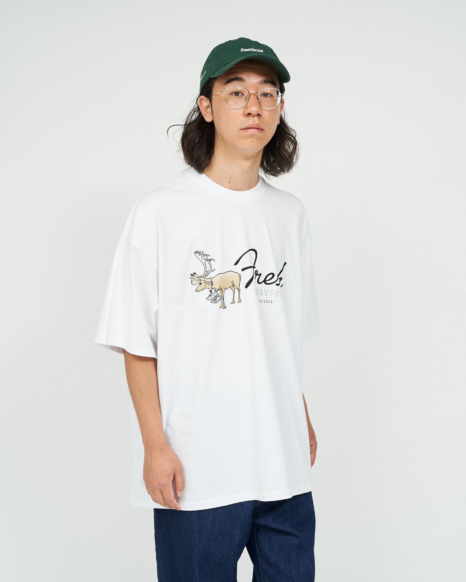 フレッシュサービス CORPORATE PRINTED S/S TEE “CARIBOU”(FSC253-70016)WHITE★7月26日(土)発売！)
