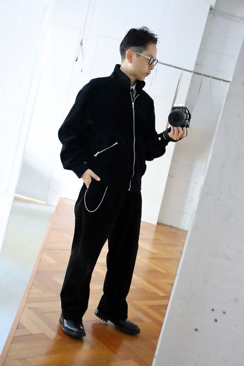 A.PRESSE Wool Corduroy Bomber Jacketスタイル