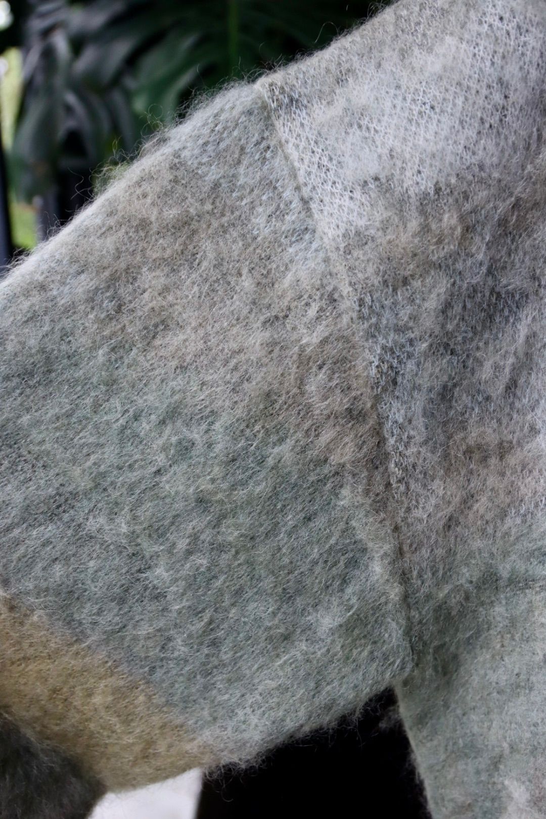 ヨーク23AW LANDSCAPE MOHAIR JACQUARD CREWNECK SWEATER(YK23FW0575S)GRAY