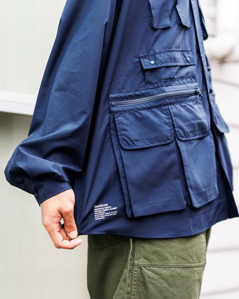 FreshService MINOTECH TAFFETA TACTICAL POCKET L/S SHIRT(NAVY)3月15日(土)新作発売！